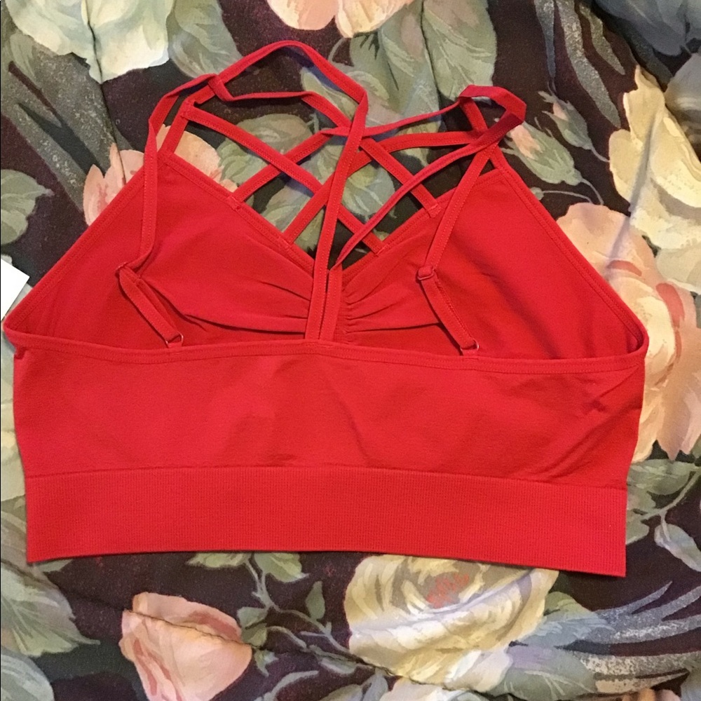 Seamless adjustable straps bra red - Picture 3 of 3